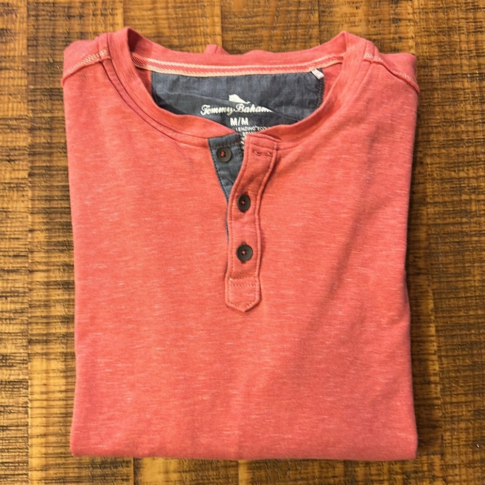 Tommy Bahama Red Long Sleeve Shirt Size M